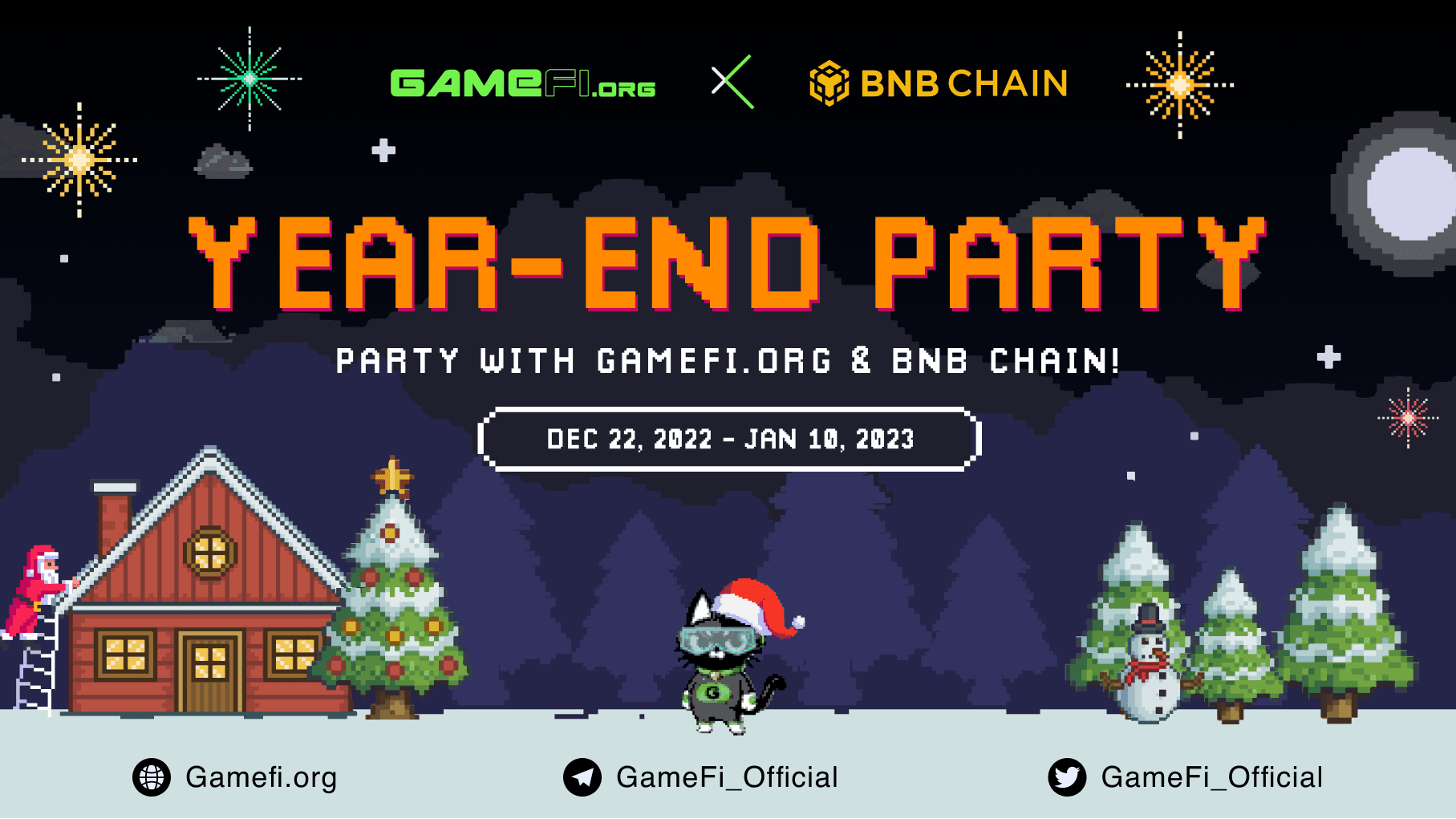 Year-End Party: Happy X-Mas & New Year with GameFi.org & BNB Chain
